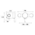 Bristan Prism Exposed Sequential Bottom Outlet Shower Valve