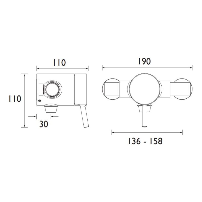 Bristan Prism Exposed Sequential Bottom Outlet Shower Valve