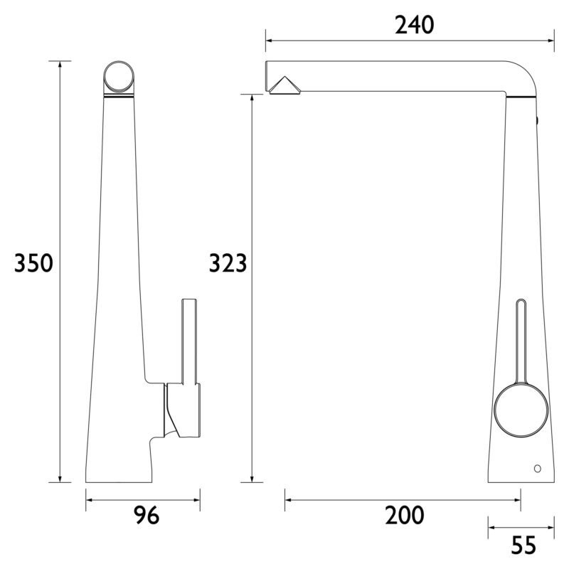 Bristan Pine Easyfit Sink Mixer Tap Steel