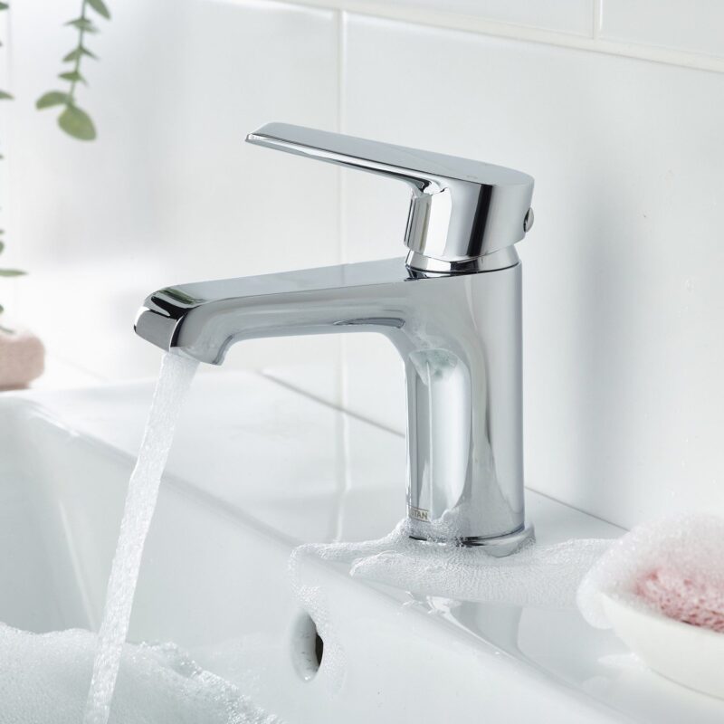 Bristan Polo Basin Mixer Tap with Clicker Waste