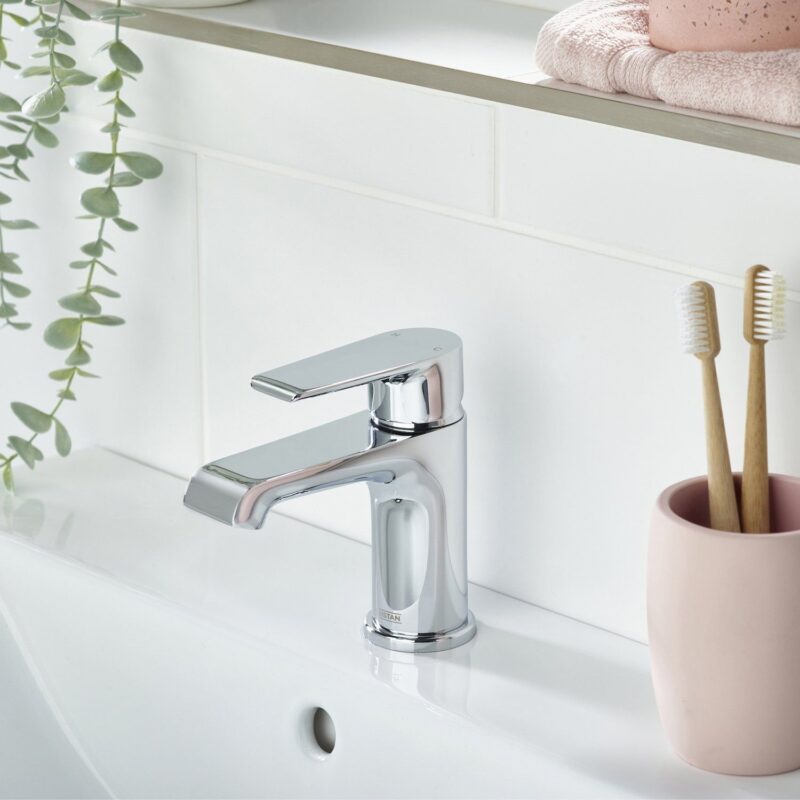 Bristan Polo Basin Mixer Tap with Clicker Waste