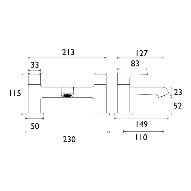 Bristan Polo Bath Filler Tap