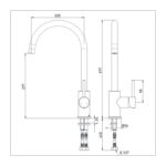 Bristan Pistachio Easyfit Sink Mixer Brushed Nickel
