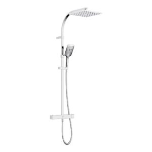 Bristan Quadrato Thermostatic Bar Shower with Rigid Riser Chrome
