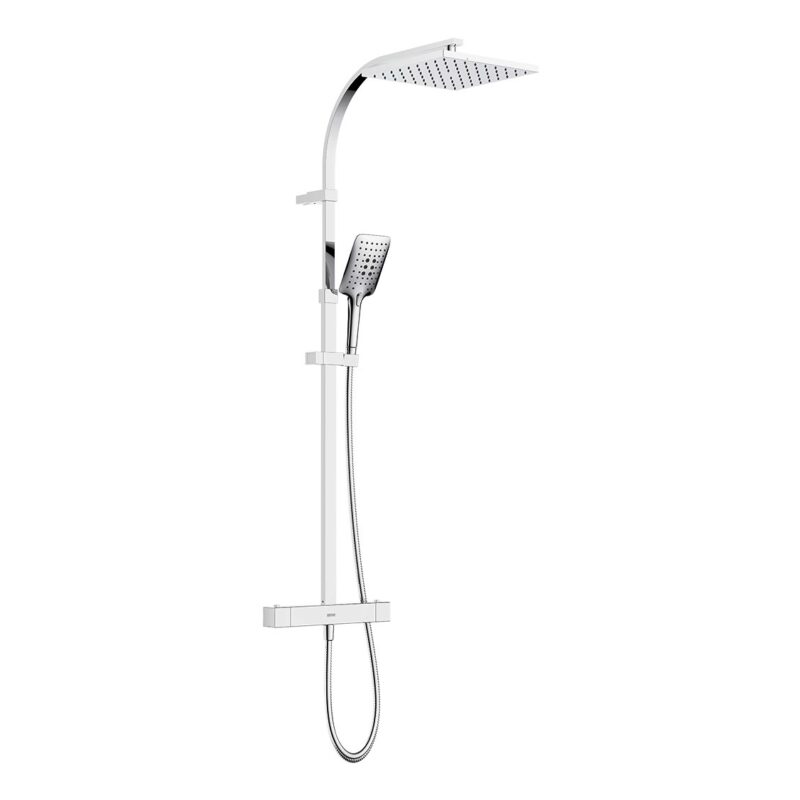 Bristan Quadrato Thermostatic Bar Shower with Rigid Riser Chrome Bristan Quadrato Thermostatic Bar Shower with Rigid Riser Chrome