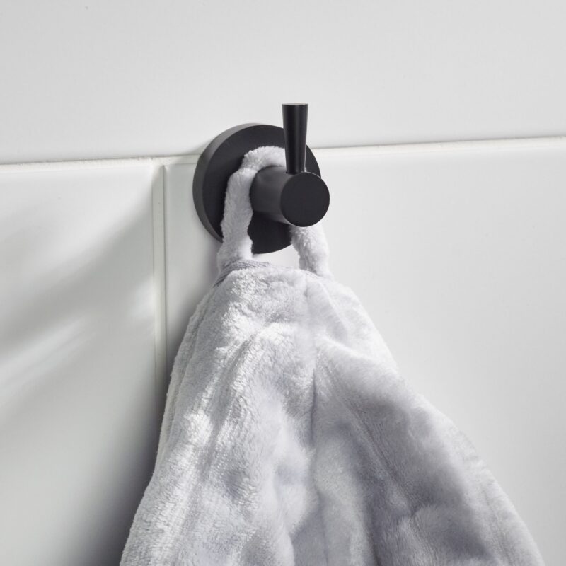 Bristan Round Hook Black