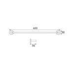 Bristan Round Towel Rail Black