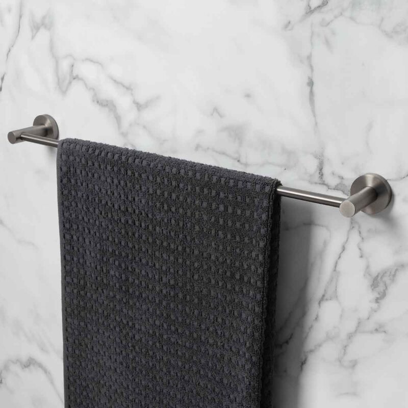 Bristan Round Towel Rail Gun Metal Grey