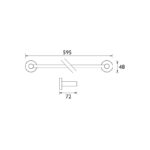 Bristan Round Towel Rail Gun Metal Grey