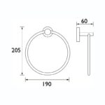 Bristan Round Towel Ring Brushed Brass