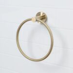 Bristan Round Towel Ring Brushed Brass
