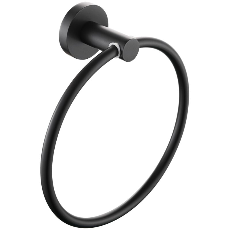 Bristan Round Towel Ring Black