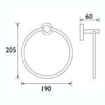 Bristan Round Towel Ring Brass Chrome