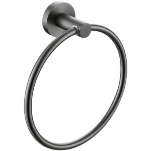 Bristan Round Towel Ring Gun Metal Grey