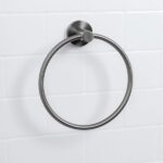 Bristan Round Towel Ring Gun Metal Grey