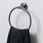 Bristan Round Towel Ring Gun Metal Grey