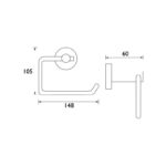 Bristan Round Toilet Roll Holder Brushed Brass