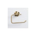 Bristan Round Toilet Roll Holder Brushed Brass