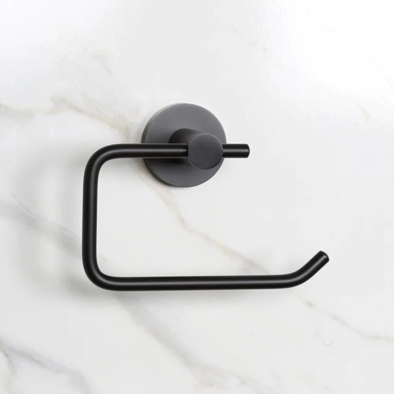 Bristan Round Toilet Roll Holder Black