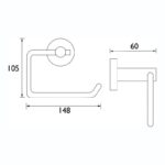 Bristan Round Toilet Roll Holder Brass Chrome