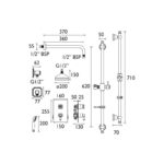 Bristan Renaissance Shower Pack with Fixed Head & Kit