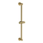 Bristan Round Riser Rail with Fixed Position Brackets Brushed Brass