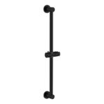 Bristan Round Riser Rail with Fixed Position Brackets Black