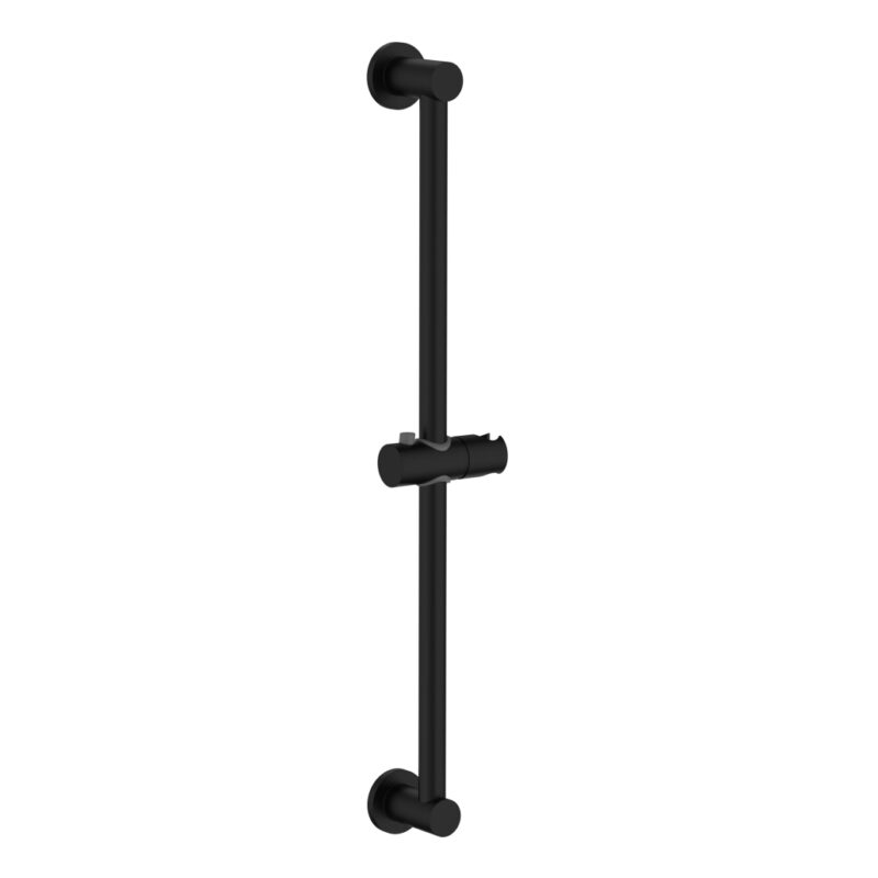 Bristan Round Riser Rail with Fixed Position Brackets Black Bristan Round Riser Rail with Fixed Position Brackets Black