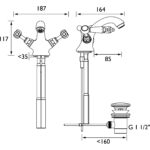 Bristan Renaissance 2 Basin Mixer Tap with Pop-Up Waste