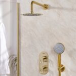 Bristan Saffron Concealed Dual Control Shower Pack 2 Brushed Brass