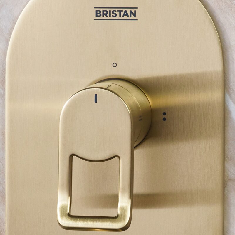 Bristan Saffron Concealed Dual Control Shower Pack 2 Brushed Brass