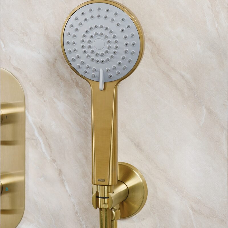 Bristan Saffron Concealed Dual Control Shower Pack 2 Brushed Brass
