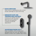Bristan Saffron Concealed Dual Control Shower Pack 2 Black