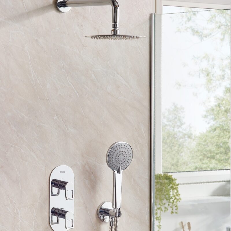 Bristan Saffron Concealed Dual Control Shower Pack 2 Chrome