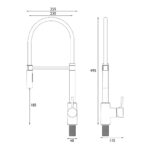 Bristan Silhouette Professional Sink Mixer with Pull-Down Hose