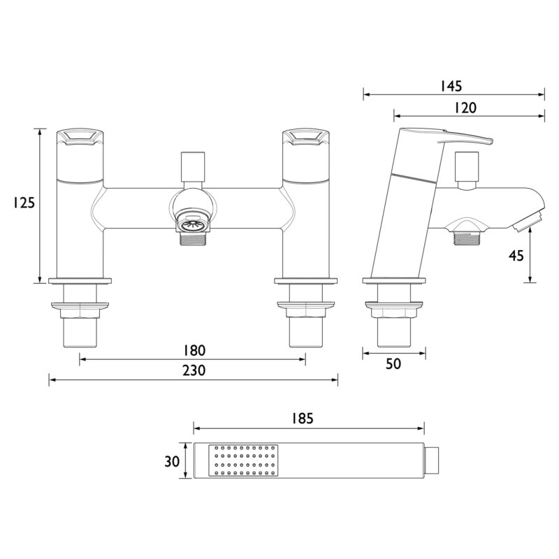 Bristan Smile Bath Shower Mixer Tap