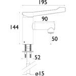 Bristan Solo Non-Thermostatic Healthcare Tap Long Lever