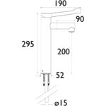 Bristan Solo Non Thermostatic Tall Healthcare Tap Long Lever