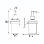 Bristan Solo Wall Mounted Frosted Glass Soap Dispenser