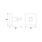Bristan Square Robe Hook Black