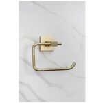 Bristan Square Toilet Roll Holder Brushed Brass