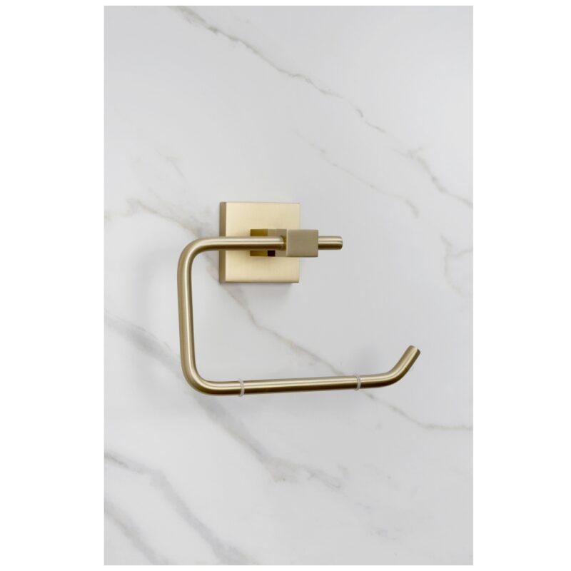 Bristan Square Toilet Roll Holder Brushed Brass