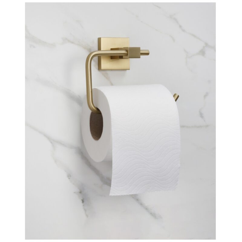 Bristan Square Toilet Roll Holder Brushed Brass