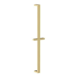 Bristan Square Riser Rail with Fixed Position Brackets Brushed Brass