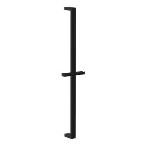 Bristan Square Riser Rail with Fixed Position Brackets Black