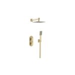 Bristan Tangram Concealed Dual Control Shower Pack 2 Brushed Brass