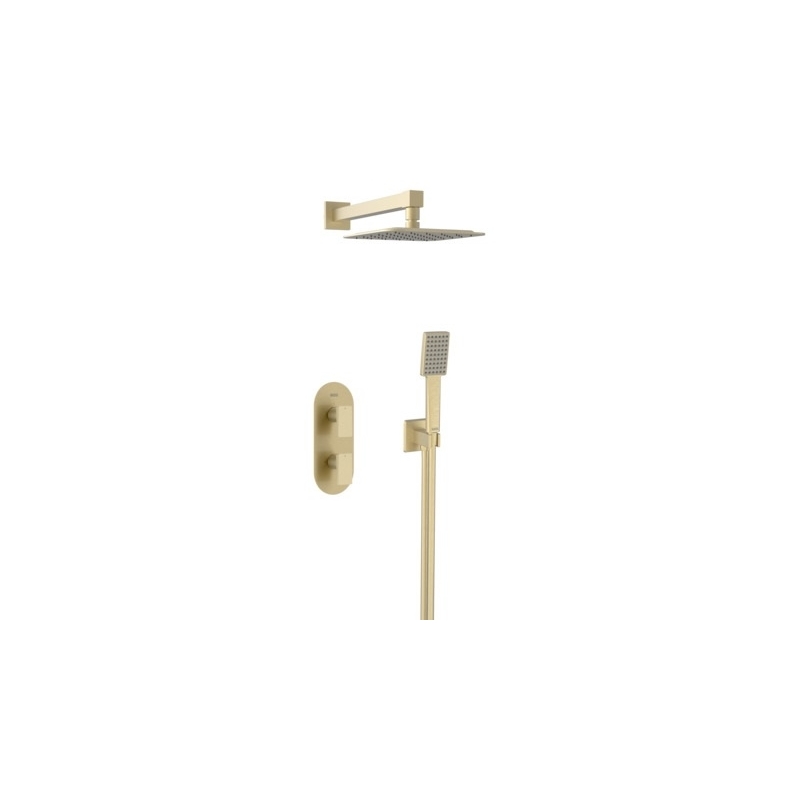 Bristan Tangram Concealed Dual Control Shower Pack 2 Brushed Brass Bristan Tangram Concealed Dual Control Shower Pack 2 Brushed Brass