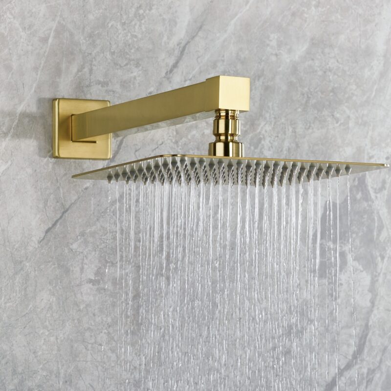 Bristan Tangram Concealed Dual Control Shower Pack 2 Brushed Brass