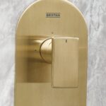 Bristan Tangram Concealed Dual Control Shower Pack 2 Brushed Brass