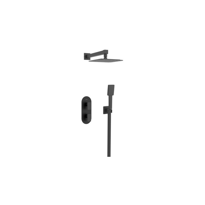 Bristan Tangram Concealed Dual Control Shower Pack 2 Black Bristan Tangram Concealed Dual Control Shower Pack 2 Black